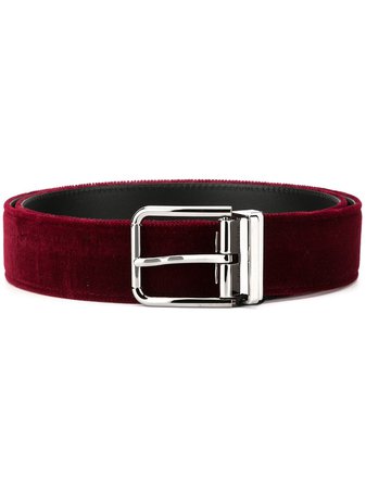 Red Dolce & Gabbana Velvet Belt | Farfetch.com