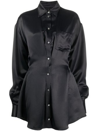 Shop black UNRAVEL PROJECT flared shirt dress with Express Delivery - Farfetch