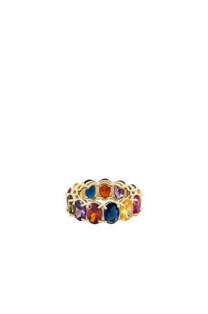 The M Jewelers NY Oval Rainbow Eternity Band in Multi | REVOLVE