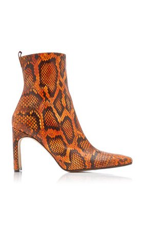 Marcelle Snake-Effect Leather Ankle Boots By Miista | Moda Operandi