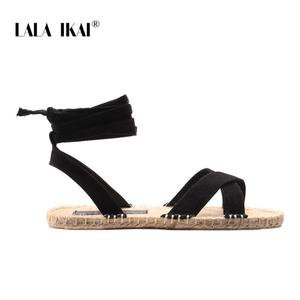 LALA IKAI Women Sandals Rome Lace-up Ankle Strap Hemp Flats Outdoor Ca – Rockin Docks Deluxephotos