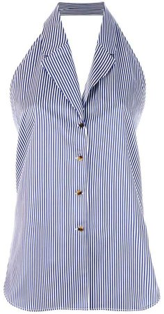 Khaite striped sleeveless blouse