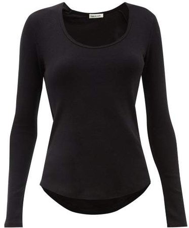 Frances De Lourdes - Charly Organic Cotton T Shirt - Womens - Black