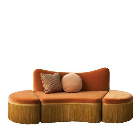 Wave Orange 3-Piece Sectional Sofa #3 Chiara Provasi - Artemest