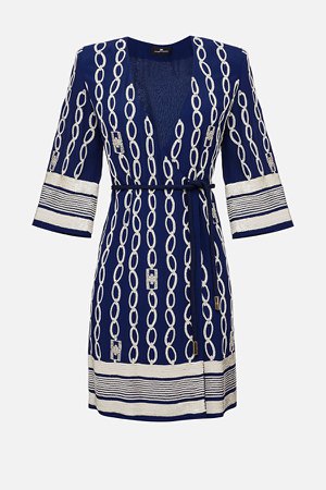 Embroidered wraparound dress Elisabetta Franchi | Buy online