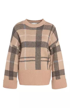 Barbour Adela Jacquard Tartan Wool Blend Sweater | Nordstrom