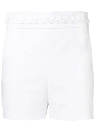Redvalentino Braided Waistband Shorts RR0RFB150F5 White | Farfetch