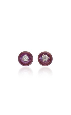 Belle Ciambelle 14k Gold Amethyst And Diamond Earrings By Vittorio B. Fine Jewels | Moda Operandi
