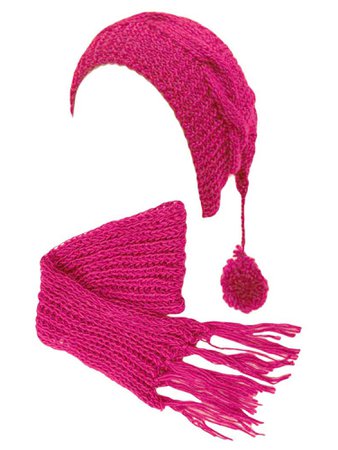 Chunky Knit Pom Pom Ponytail Winter Hat & Scarf Set – Luxury Divas