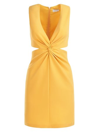 Shop Halston Louisa Stretch-Crepe Cut-Out Minidress | Saks Fifth Avenue