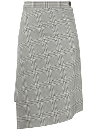 Vivienne Westwood check-print Asymmetric Midi Skirt - Farfetch