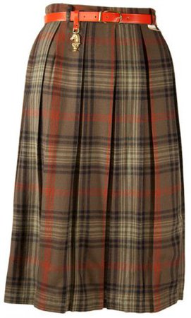 Coed Plaid Flannel Skirt: Ballyhoovintage.com