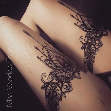 Garter tattoo | Tattoos, Elegant tattoos, Leg tattoos
