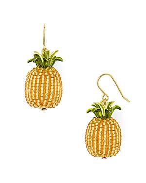 Kate Spade By The Pool Pineapple Drop Earrings In Gold Multi | ModeSens