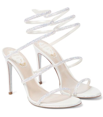 Rene Caovilla - Cleo embellished leather sandals | Mytheresa