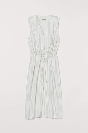 H&M+ Linen-blend Dress - White