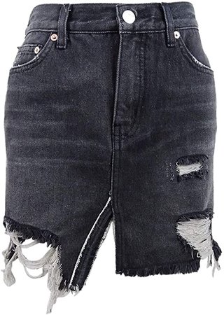 Free People Women's Relaxed and Destroyed Skirt