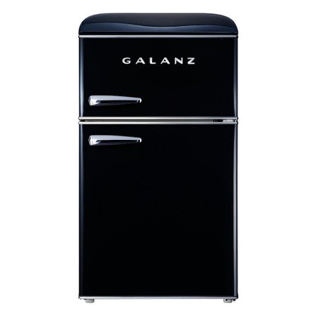 Galanz Retro 3.1 cu. ft. Mini Fridge with Dual Door True Freezer in Black | The Home Depot Canada