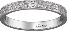 Cartier LOVE ring, SM - White gold, diamonds