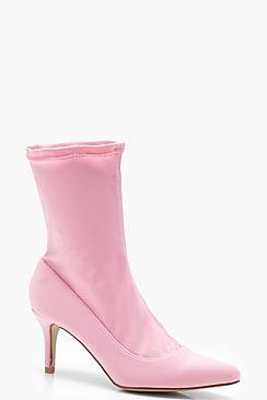 Kerry Pointed Toe Low Heel Sock Boots