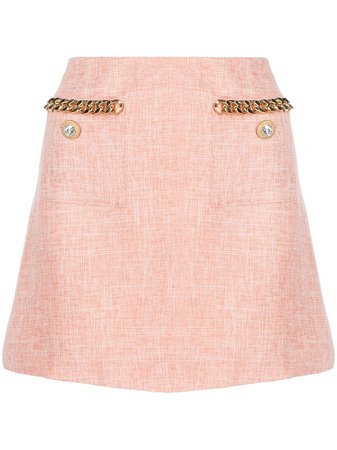 Alice McCall Chain link-detail Tweed Skirt - Farfetch