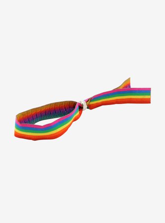 Rainbow Stripe Fabric Bracelet
