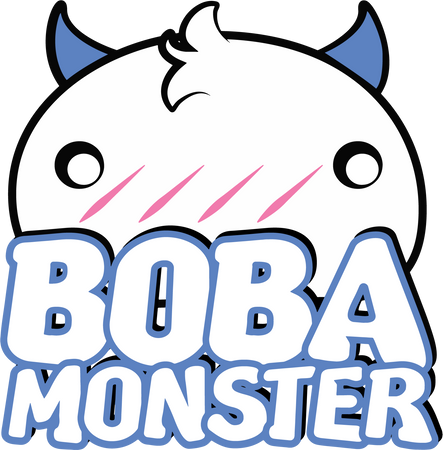 boba monster bubble tea 🧋