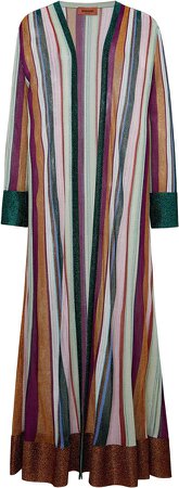 Missoni Striped Metallic Chiffon Coat Size: 40