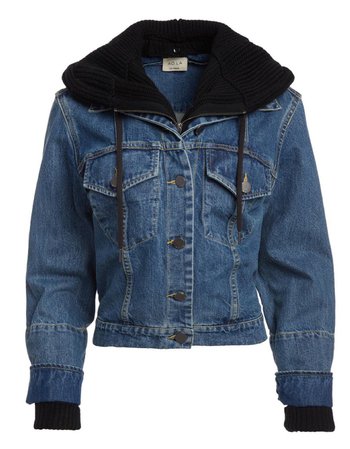women’s jean jacket with hoodie