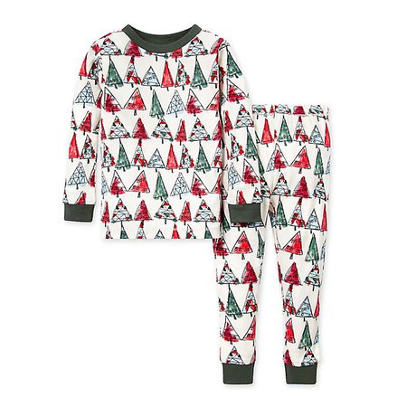 Burt's Bees Baby® 2-Piece O Christmas Tree Organic Cotton Pajama Set | buybuy BABY