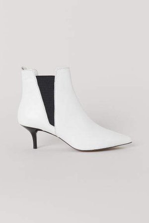 Leather Boots - White