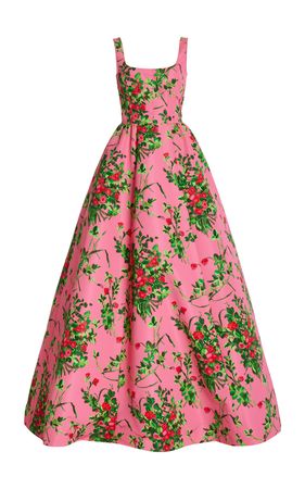 Floral-Print Faille Ball Gown By Carolina Herrera | Moda Operandi