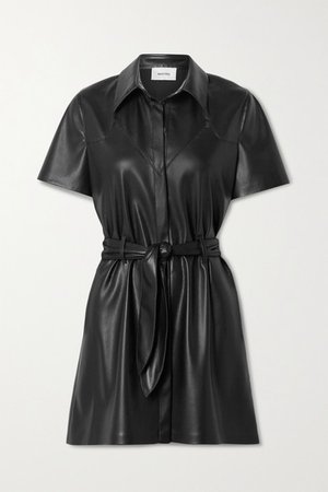 Nanushka | Roberta belted vegan leather mini dress | NET-A-PORTER.COM