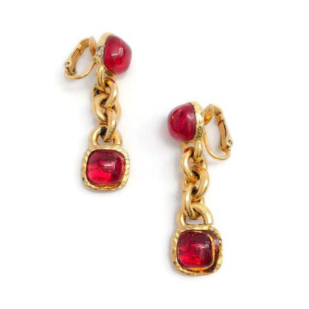 chanel red earrings - Google Search