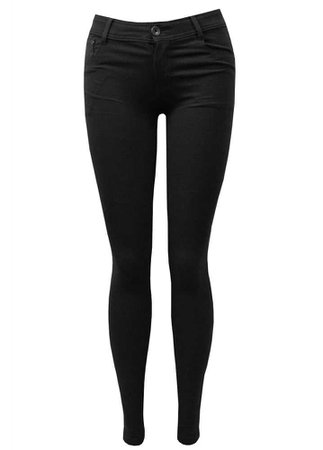 ATTITUDE CLOTHING // Black Stretch Skinny Jeans