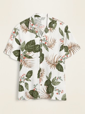 Relaxed-Fit Printed Short-Sleeve Camp Shirt for Men | Old Navy