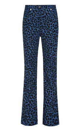 Leopard Printed Stretch Mid-Rise Straight-Leg Jeans By Mach & Mach | Moda Operandi