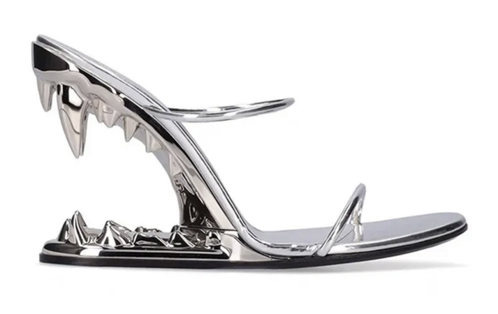 metallic heel
