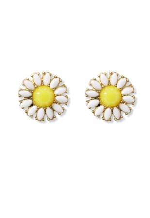 Cheerful Daisy Beads Stud Earrings - Retro, Indie and Unique Fashion