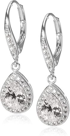 Amazon.com: Anne Klein Classics Cubic Zirconia Pear Shape Drop Earrings : Everything Else