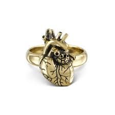 anatomical heart ring gold - Google Search