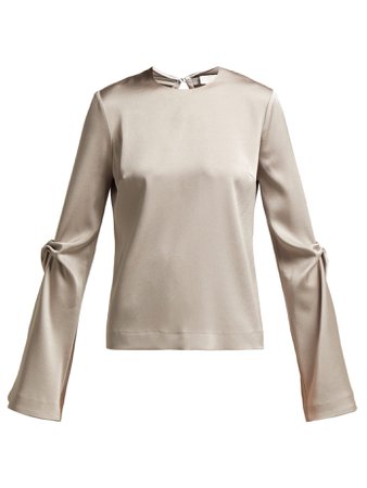 Ruched satin blouse | Galvan | MATCHESFASHION.COM