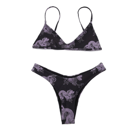 Purple Black Dragon Bikini