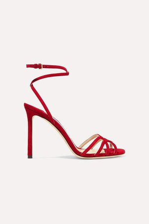Mimi 100 Suede Sandals - Red