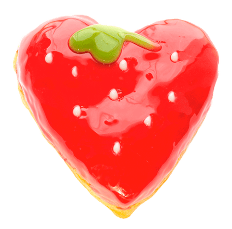 strawberry heart donut