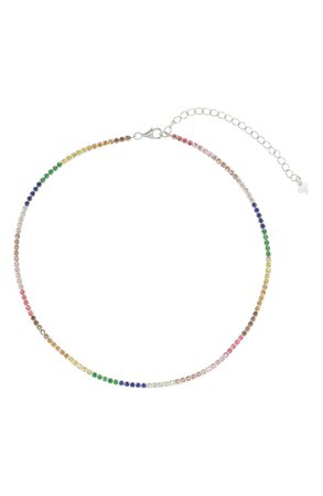 RAGEN Jewels Rainbow Tennis Choker Necklace | Nordstrom