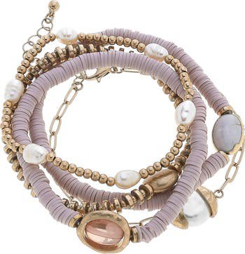 Canvas Jewelry Marlowe Set of 5 Stacking Bracelets | Nordstrom