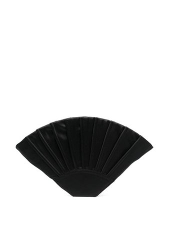 Bevza fan clutch bag black 15355SS20 - Farfetch