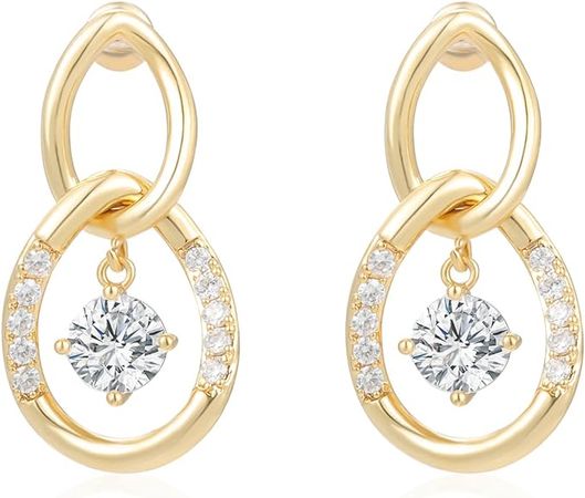 Amazon.com: ACECHA Gold Dangle Earrings for Women, Diamond Infinity Dangle Drop Earrings Jewerly Gift for Women Girls, Gift Box Included: Clothing, Shoes & Jewelry