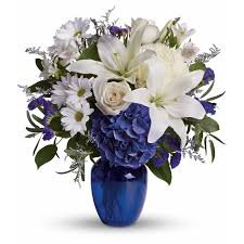 blue flower vase - Google Search